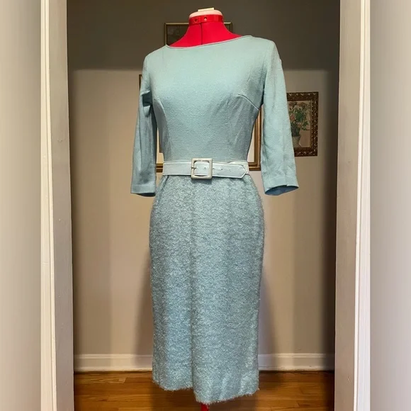 blue dress for baby girl 1960s Blue Roses Silk Sheath Dress (S) – Studio Gloria Vintage